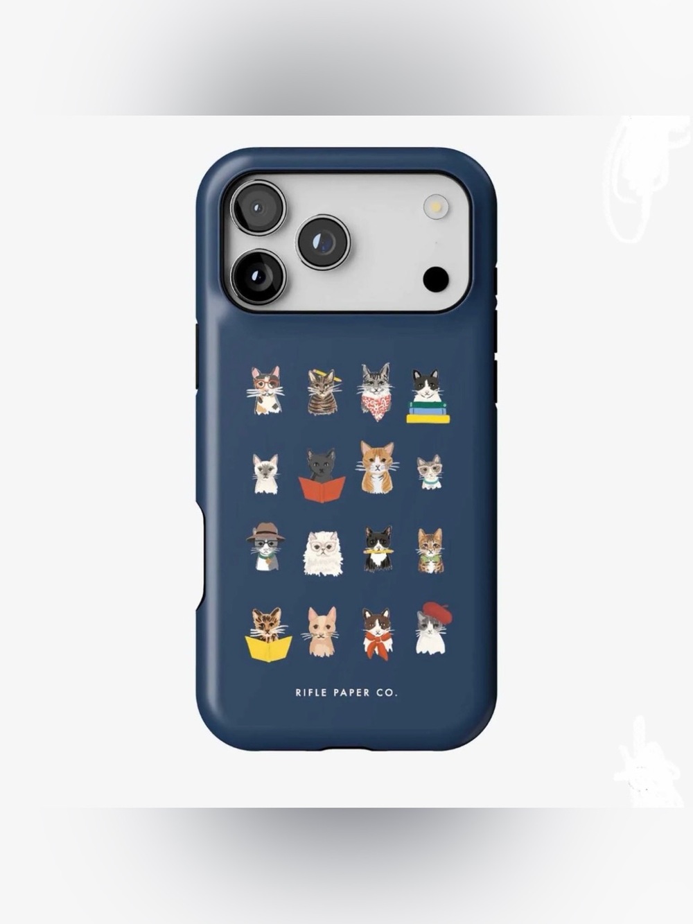 NWT Rifle Paper Co. Multicolor Cat Design Phone Case IPhone 17 PRO